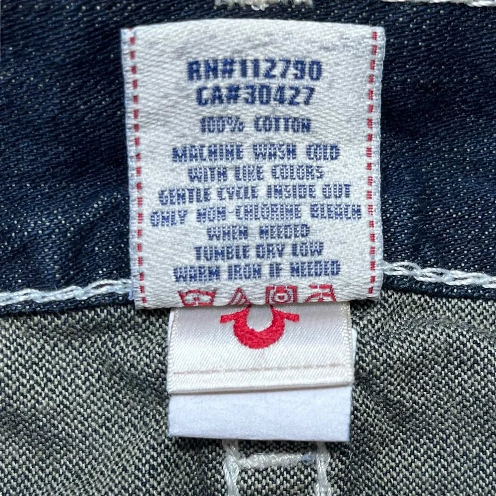 True Religion Men‎ 38x34 Billy Big T Dark Wash Flap Pocket Jeans